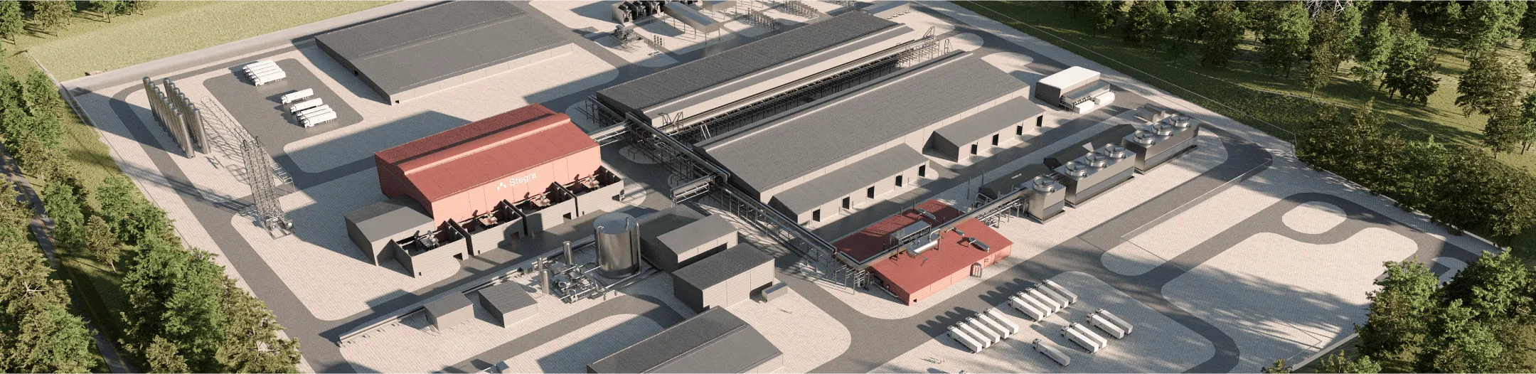 An artificial 3D representation of the Stegra plant